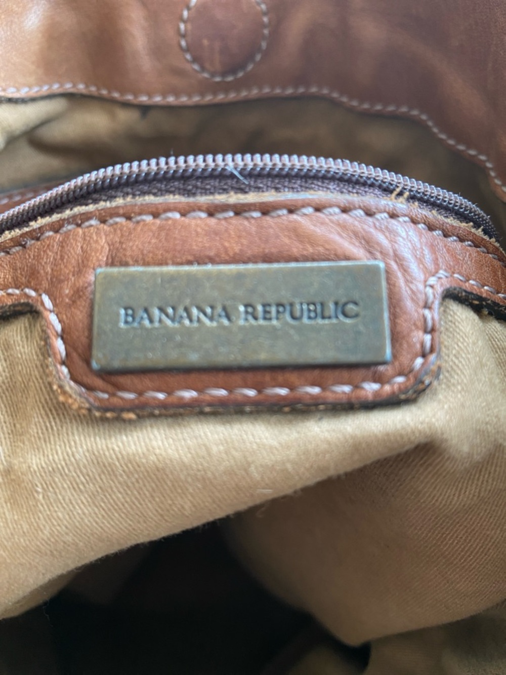 Banana Republic Brown Leather Hobo with Buckle Pocket Details - Picture 8 of 8